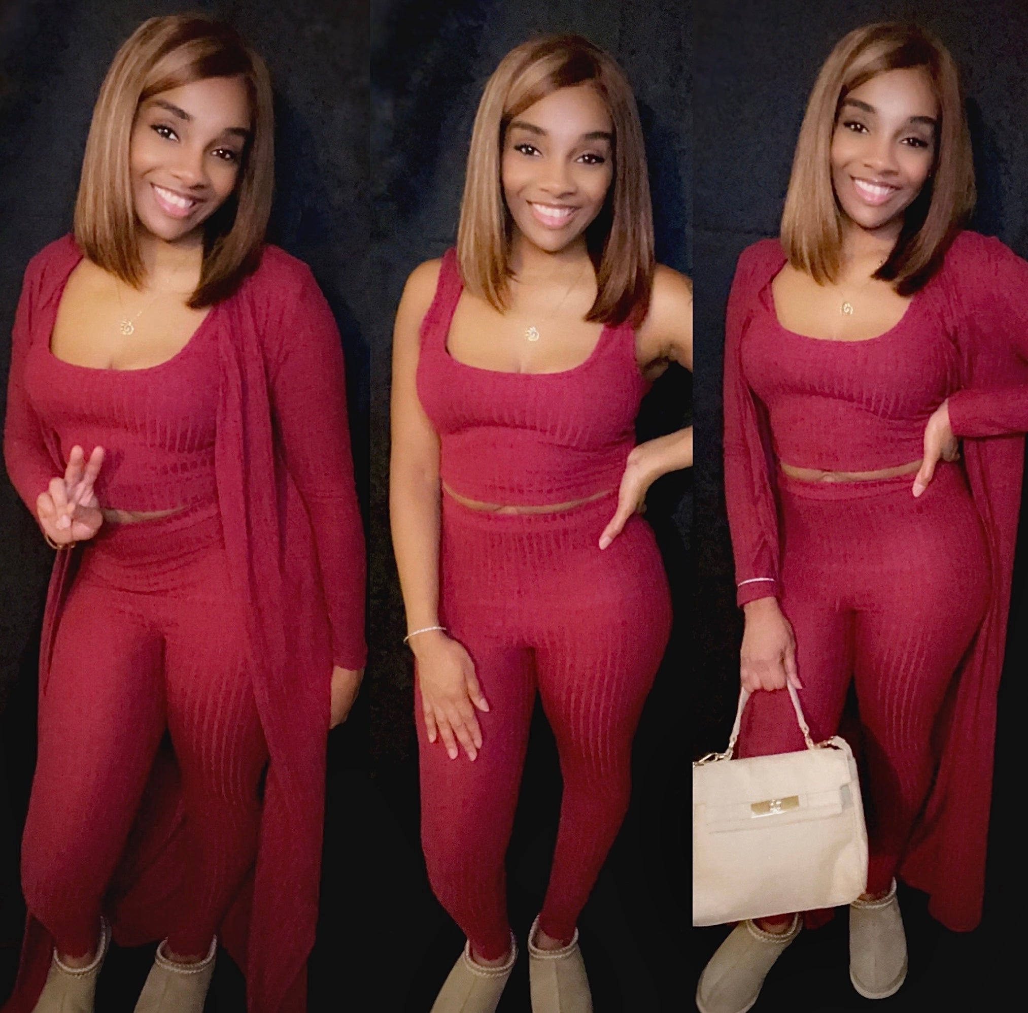 Cozy Vibe 3pc Set - BeauTise’ Boutique