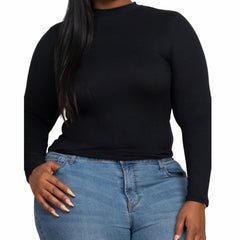 Mock Neck Solid Top - BeauTise’ Boutique