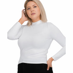 Mock Neck Solid Top - BeauTise’ Boutique