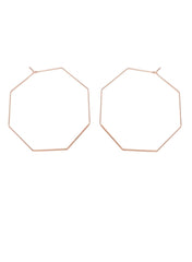 Octagon Brass Earrings - BeauTise’ Boutique