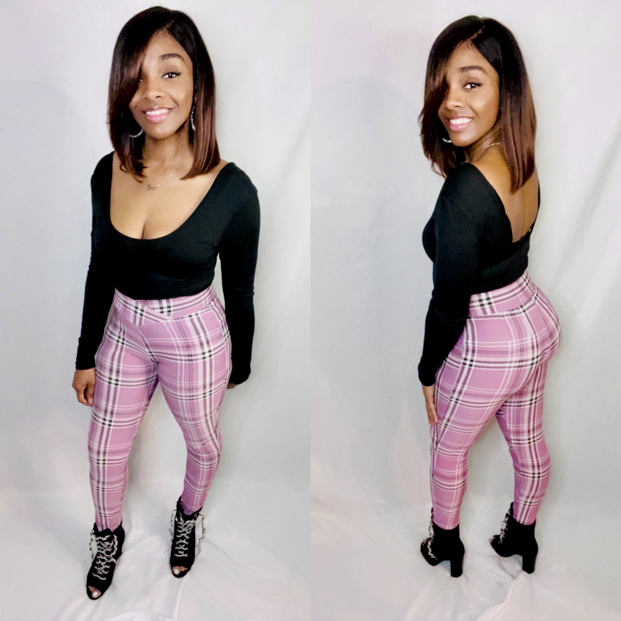 Plaid Jeggings - BeauTise’ Boutique