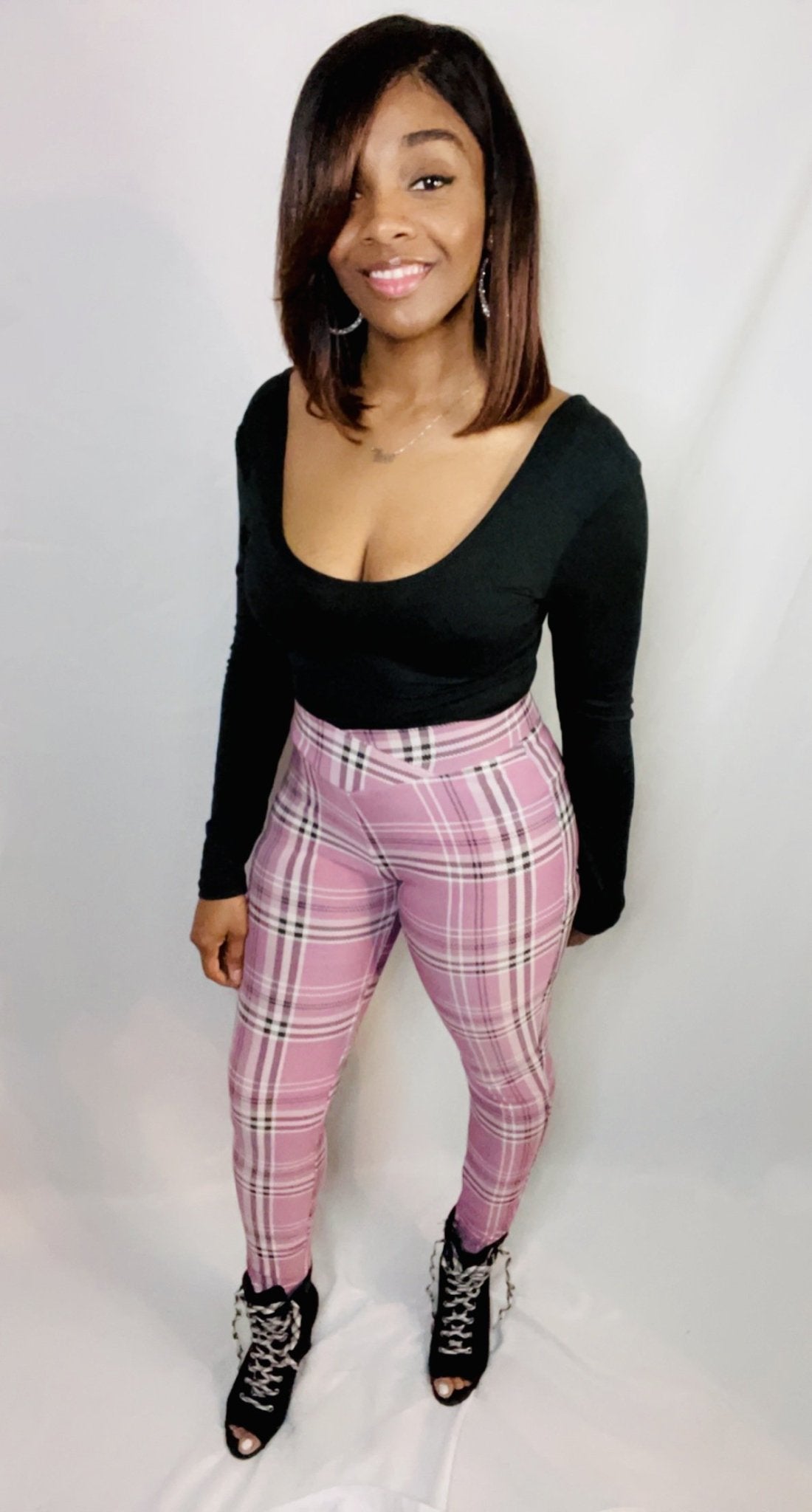 Plaid Jeggings - BeauTise’ Boutique