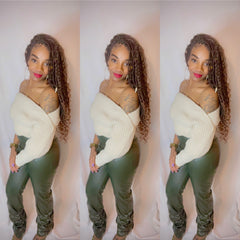 Stylish Ruched Leather Pants - BeauTise’ Boutique