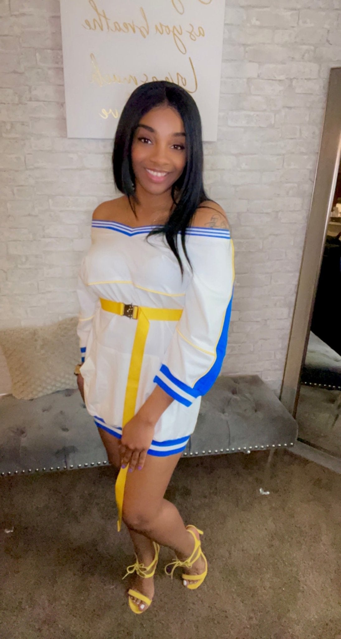 Tasteful Dress (belt included) - BeauTise’ Boutique